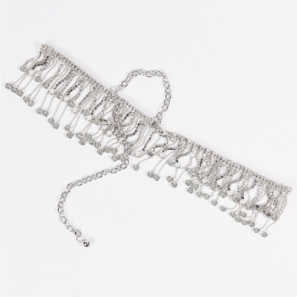 Ezra Rhinestone Fringe Belt